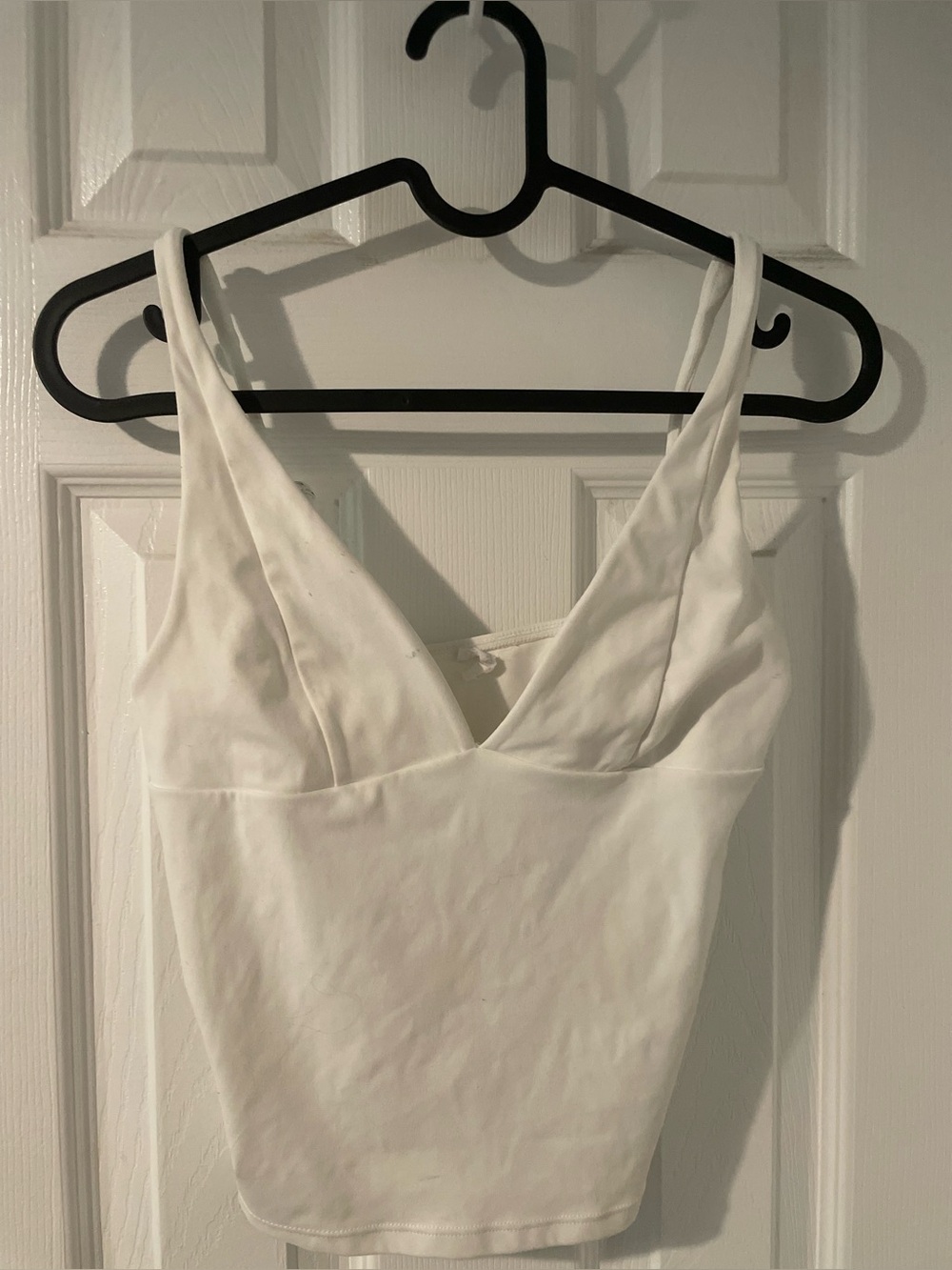 Garage White Deep Neck Cami Tank